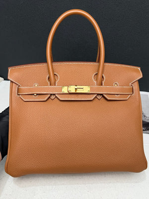 Hermes Birkin 30 gold Togo gold hardware