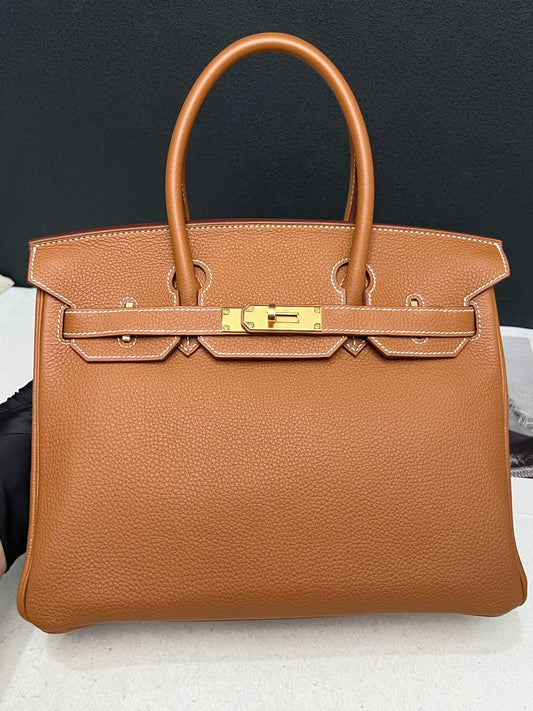 Hermes Birkin 30 gold Togo gold hardware