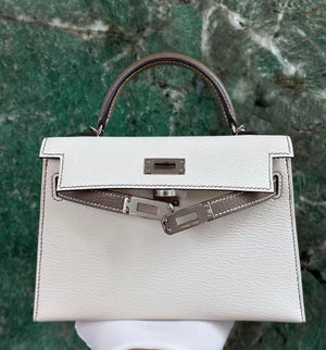 Hermes mini Kelly 20 HSS nata x etoupe chevre mysore Palladium hardware