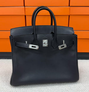 Hermes Birkin 25 Black Volupto Palladium hardware
