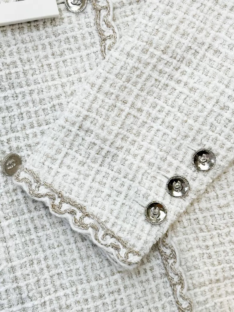 Chanel 25C white coat