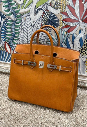 Hermes Birkin 25 Naturel Porc Palladium hardware