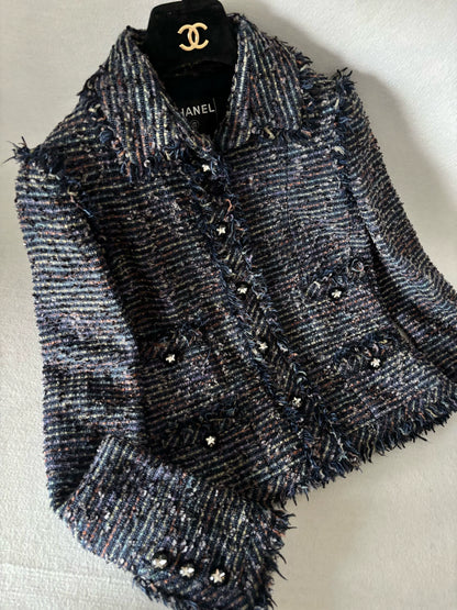 Chanel 05A Blue-purple Tweed Jacket