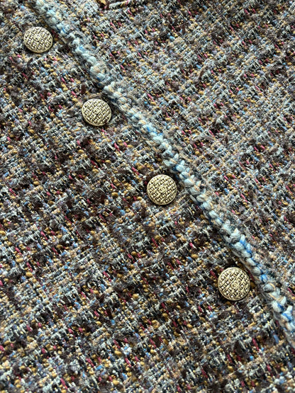 Chanel 18K Forest Long Tweed Vest