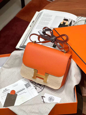 Hermes Constance 18 Orange Epsom Gold hardware