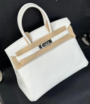 Hermes Birkin 30 Blanc Epsom Palladium hardware