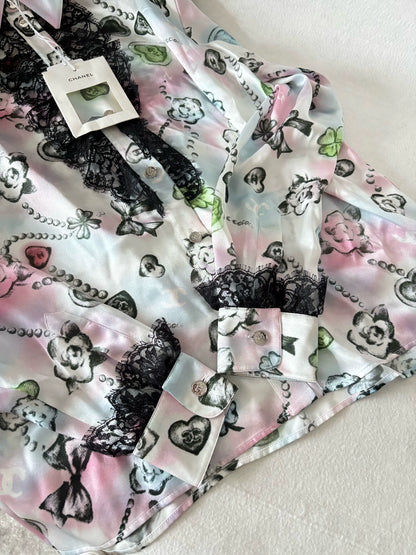 Chanel 25B Powder Blue Blouse
