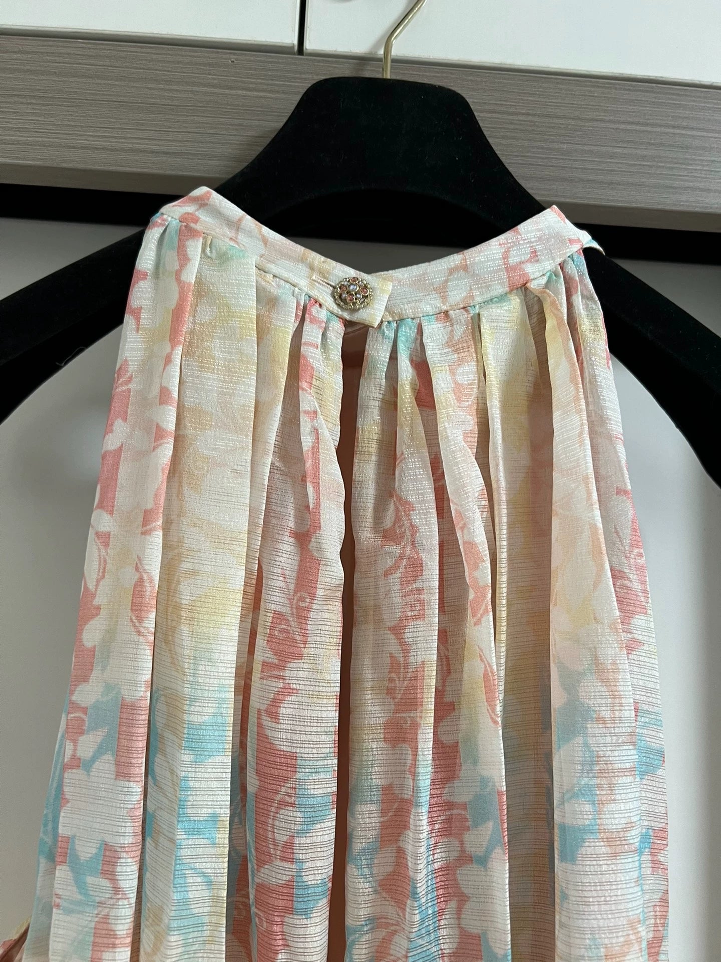Chanel 26C Colorful Silk Halter Dress