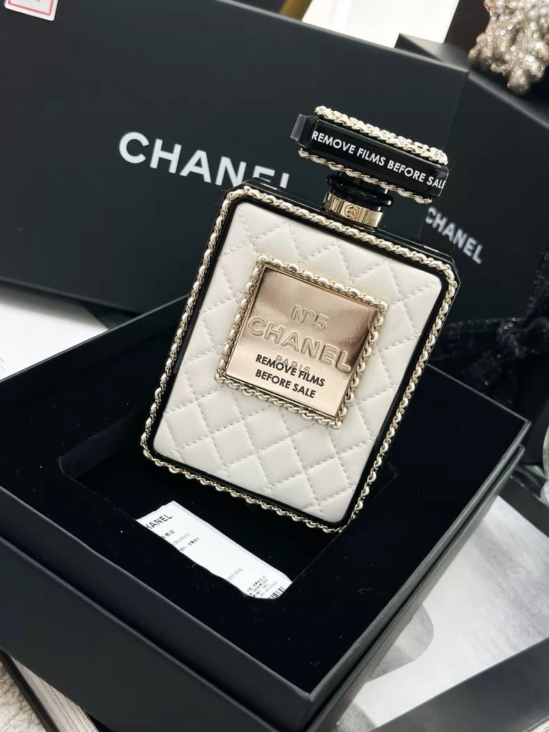 Chanel 22S No. 5 perfume bottle acrylic crossbody bag minaudière