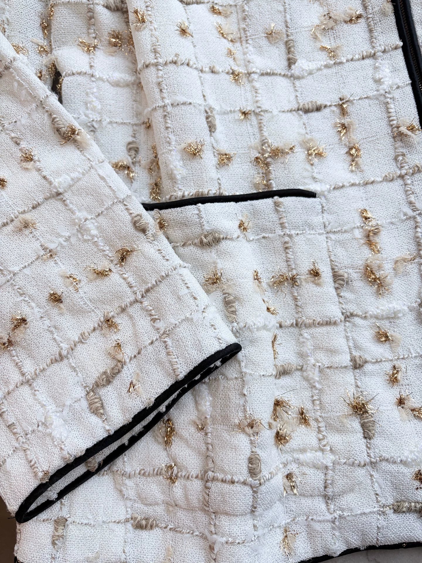 Chanel white & Gold Jacket
