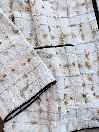 Chanel white & Gold Jacket