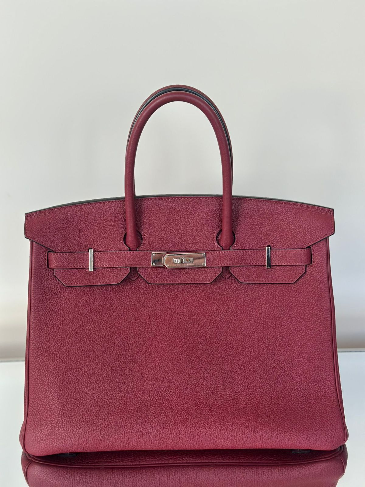 Hermes Birkin 35 Rouge Grenat Togo Palladium hardware