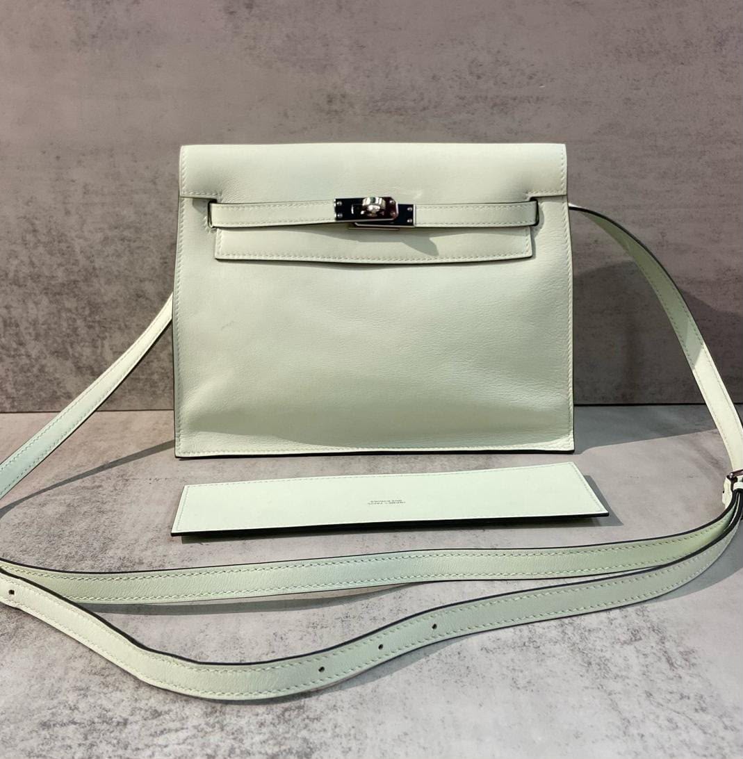 Hermes Kelly Danse Vert Fizz Swift Palladium hardware