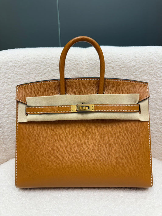 Hermes Birkin 25 Sellier Toffee Epsom gold hardware
