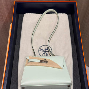 Hermes Kelly En Desordre Vert Fizz Epsom Palladium hardware