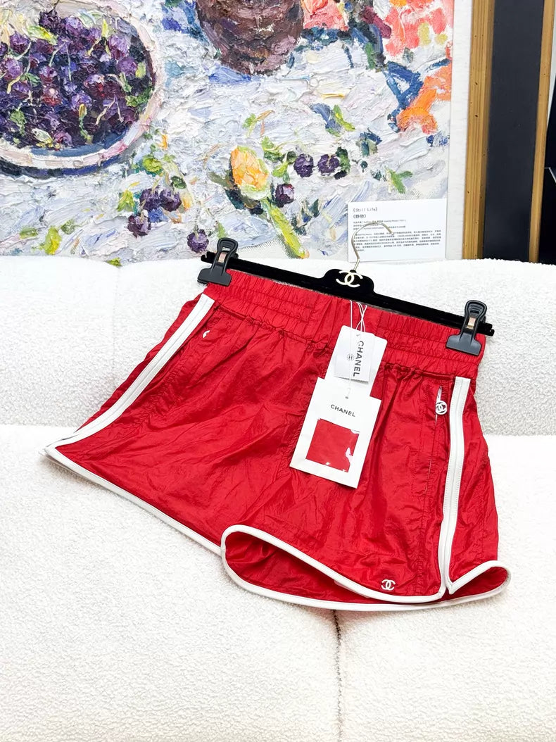 Chanel 26M red shorts