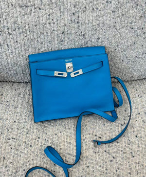 Hermes Kelly Danse blue Frida verso rose Mexico evercolor palladium hardware