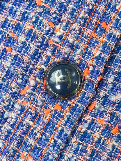 Chanel 38 blue-purple tweed jacket