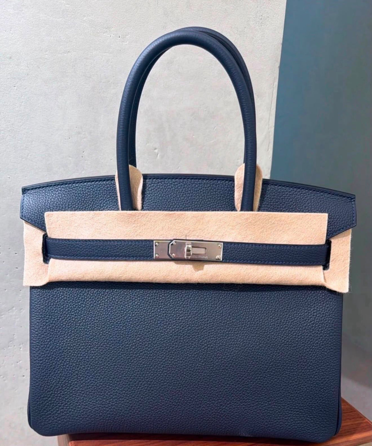 Hermes Birkin 30 Bleu Nuit Togo Palladium hardware