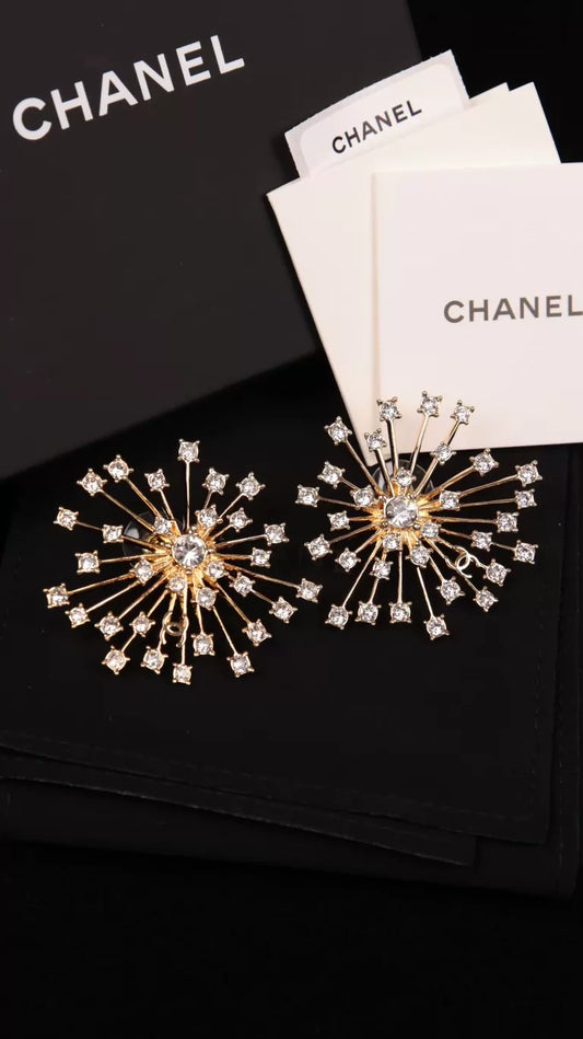 Chanel 26S Gold Firework Earrings