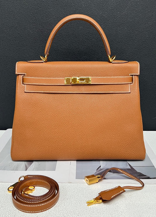 Hermes Kelly 32 gold Togo gold hardware