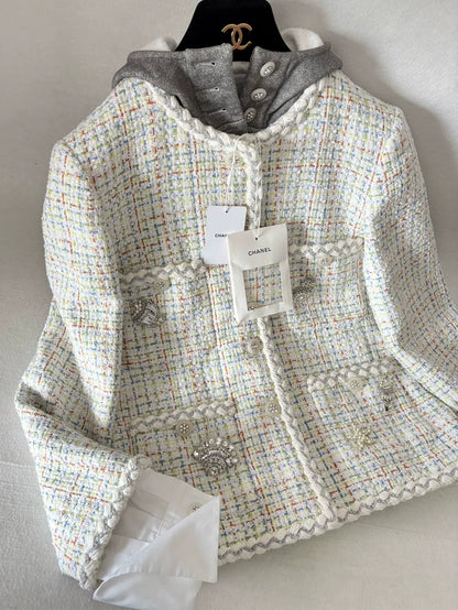 Chanel 25C Shell Embroidery Hooded Jacket