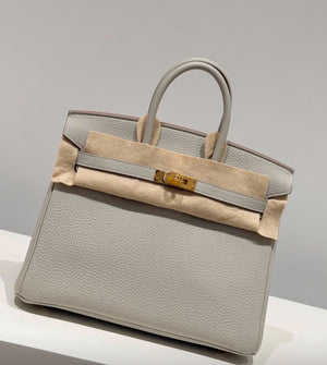 Hermes Birkin 25 Gris Perle Togo Gold hardware