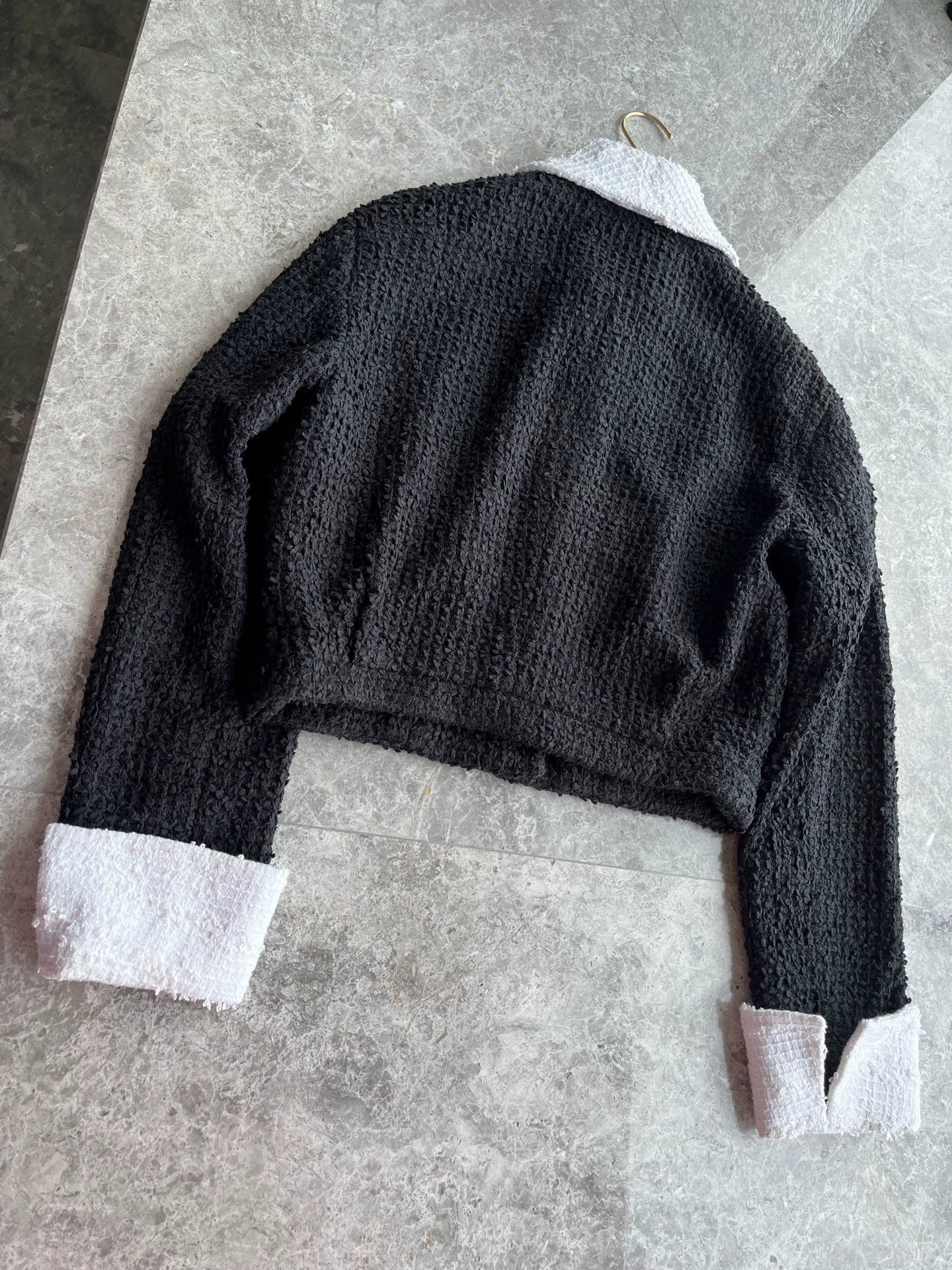 Chanel 25p black tweed jacket