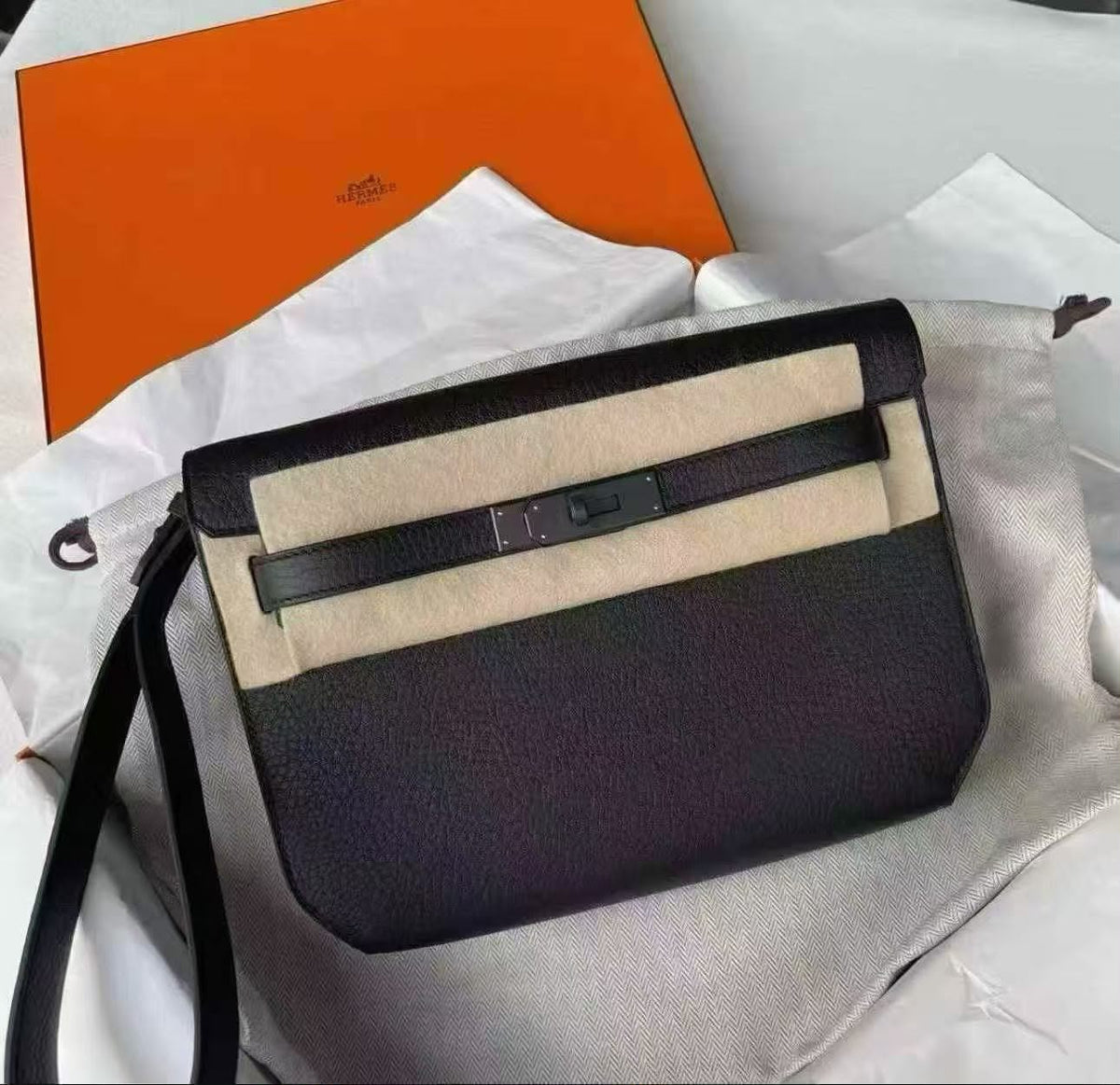 Hermes Kelly Depeches So Black Togo PVD hardware