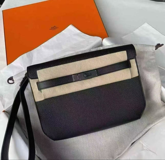 Hermes Kelly Depeches So Black Togo PVD hardware