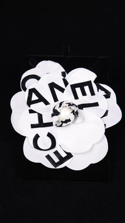 Chanel 19 Letter Pearl Camellia Brooch