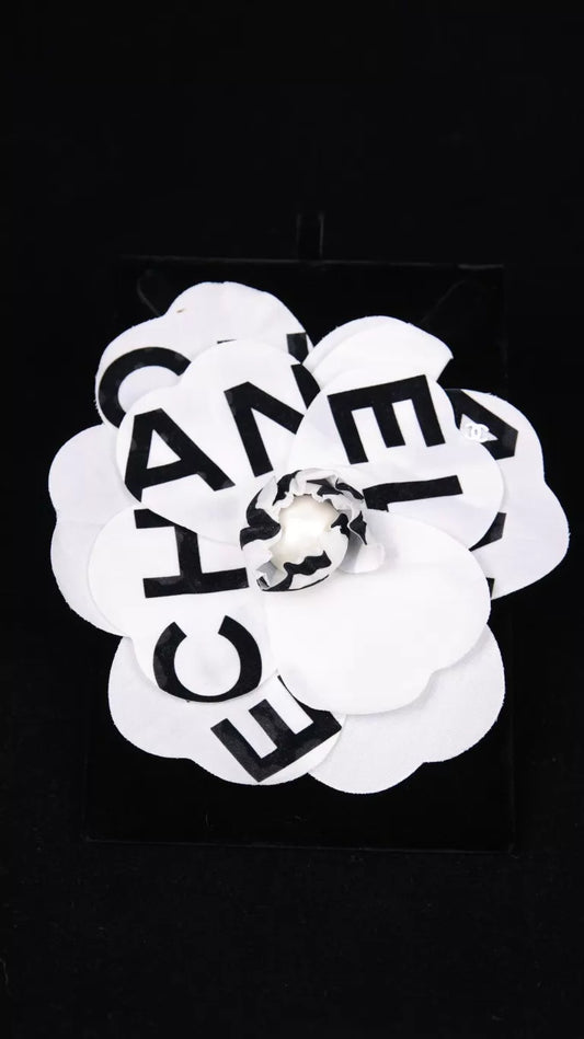 Chanel 19 Letter Pearl Camellia Brooch