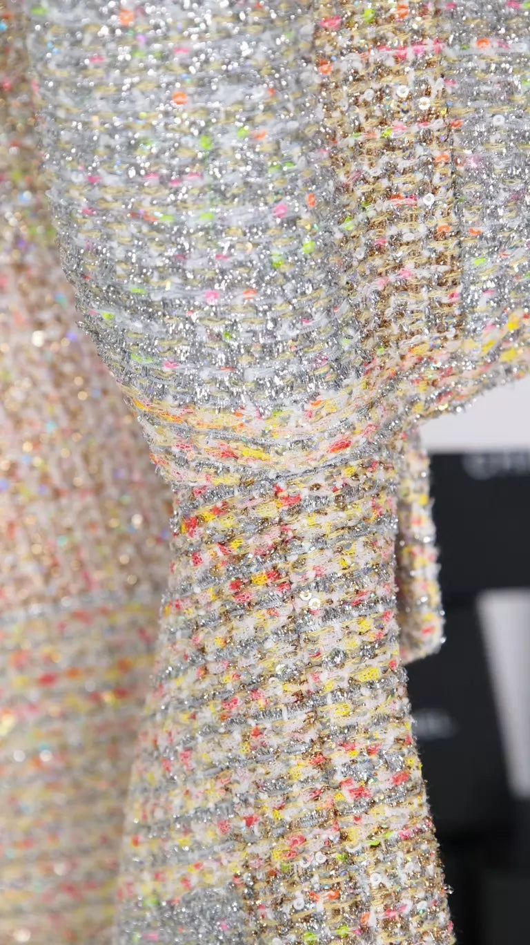 Chanel 24C Colorful Tweed Jacket, and Skirt Set