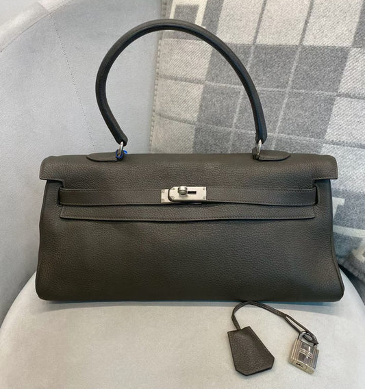 Hermes Kelly shoulder 42 JPG plomb Togo Palladium hardware