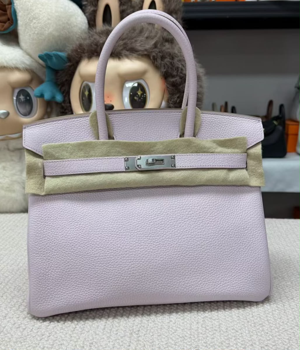 Hermes Birkin 30 Mauve Pale Togo Palladium hardware