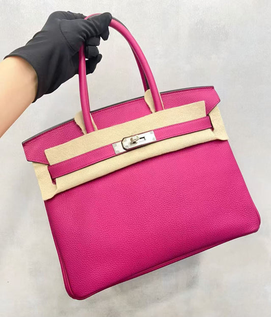 Hermes Birkin 30 rose pourpre Togo Palladium hardware