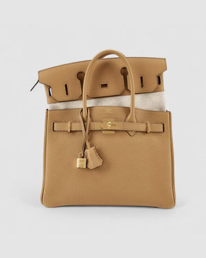 Hermes Birkin 30 3 in 1 Biscuit Swift/Togo & Ecru Toile Gold hardware