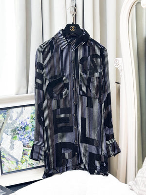 Chanel 23B black shirt dress/jacket