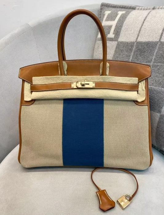 Hermes Birkin 35 club in Barenia Palladium hardware