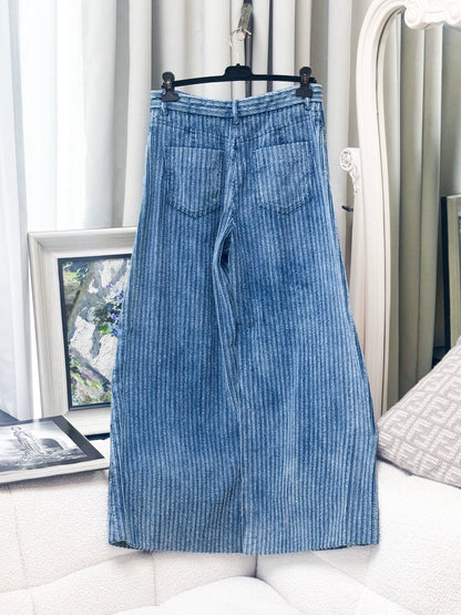 Chanel 25K blue shimmering trousers