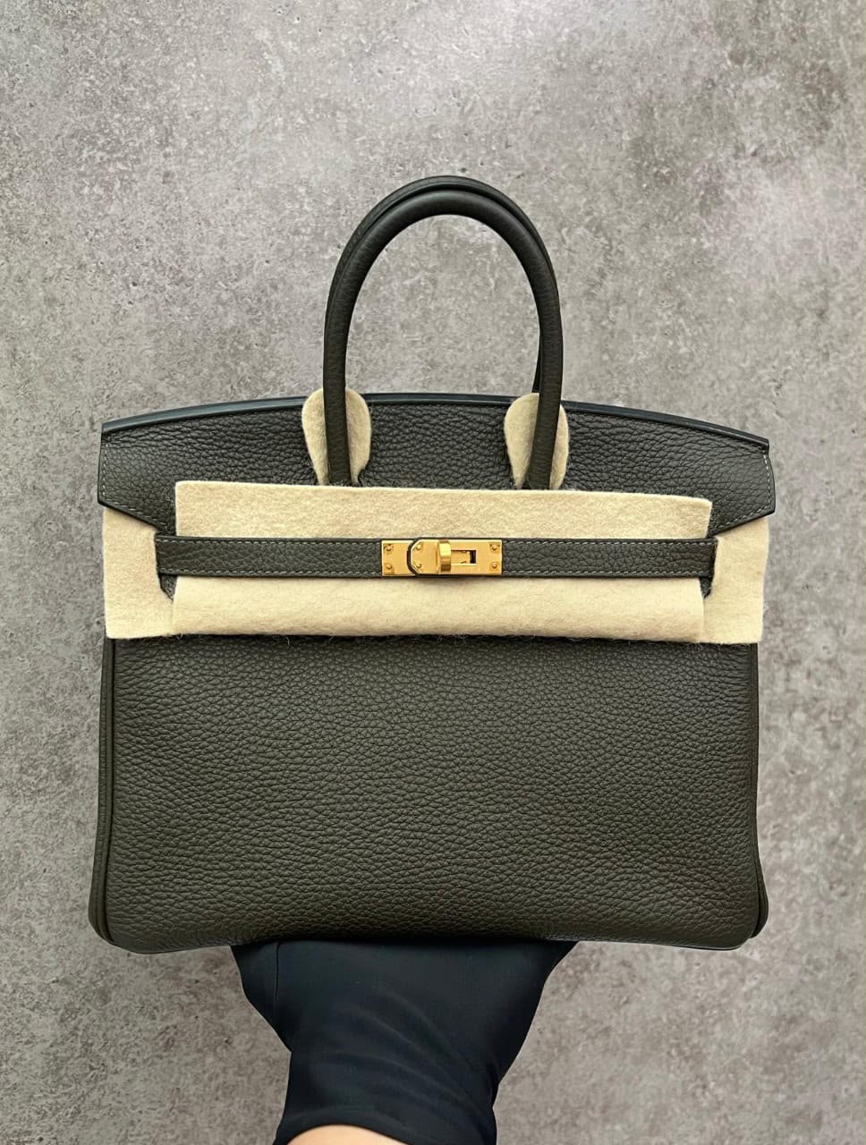 Hermes Birkin 25 Vert Maquis Togo Gold hardware