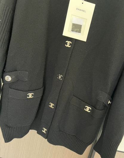 Chanel 24B Black Cardigan