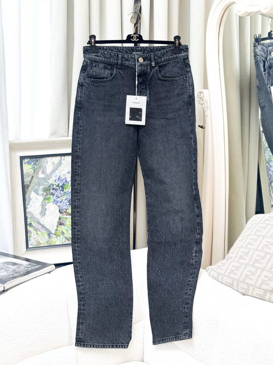 Chanel 26A charcoal grey jeans