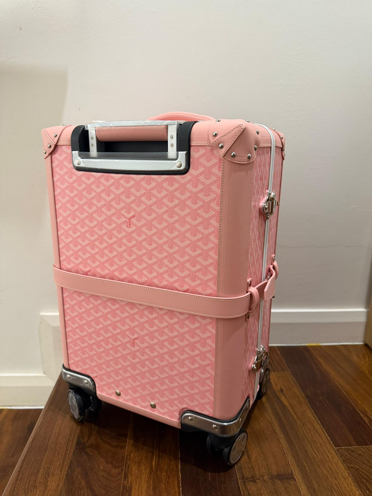 Hermes Goyard pink luggage