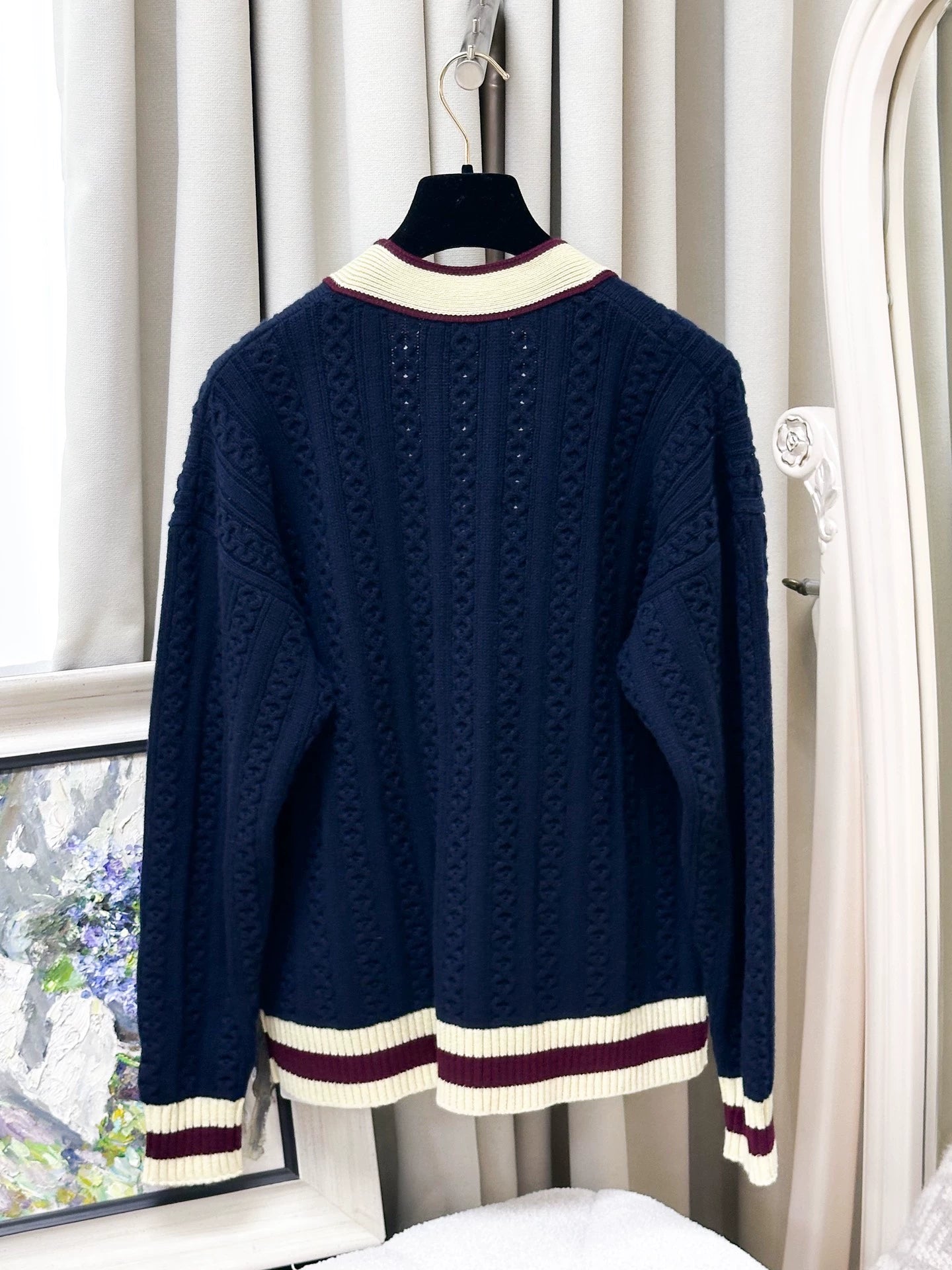Chanel 26C navy blue cardigan