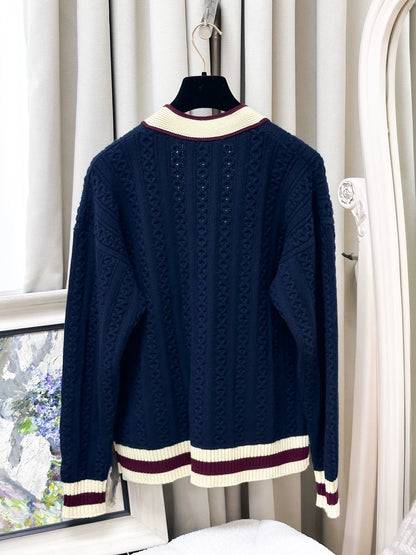 Chanel 26C navy blue cardigan