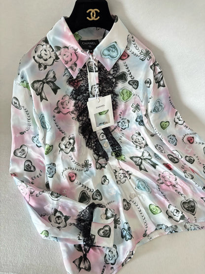 Chanel 25B Powder Blue Blouse