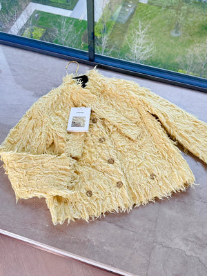 Chanel 21C Chick-Yellow Fringe Jacket