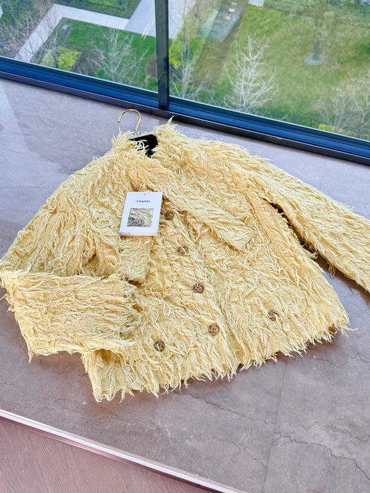 Chanel 21C Chick-Yellow Fringe Jacket