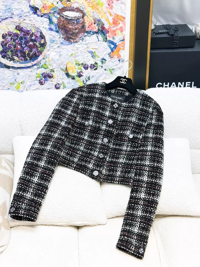Chanel 21k Black Tweed Jacket